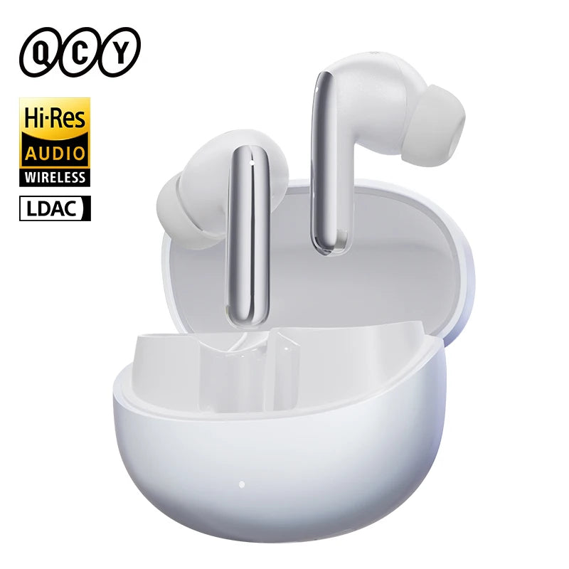 QCY MeloBuds Pro ANC Bluetooth 5.3 Earphones Wireless 46dB Hybrid ANC Hi-Res LDAC Earbuds 6 Mic Headphones 34H In-Ear Detection