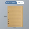 80Sheets Simple Kraft Paper Loose Leaf Paper A5/A6/A7 Horizontal Line/Blank Notebook Refill Paper Notepad Inside Paper Students