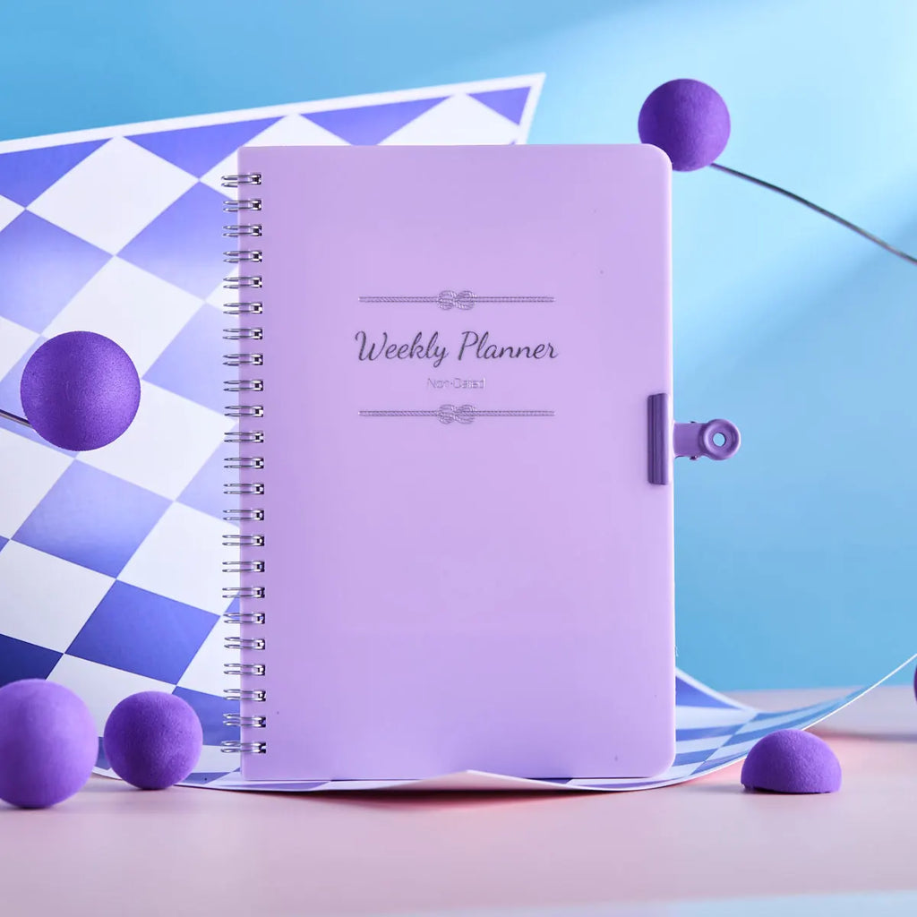 52 Weeks Weekly Planner Notebook A5 Undated Spiral Agenda Daily Student Schedules Journal Stationery Office School Supplies
