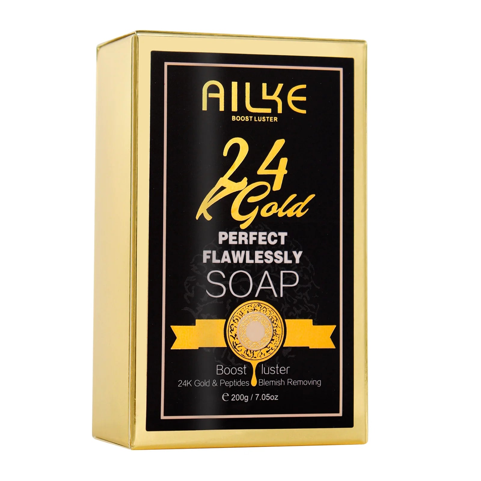AILKE 24K Whitening Skin Set, Lightening, Remove Black Spots, Melanin, Stains, Even Skin Tone, Moisturizing, for All Skin Types