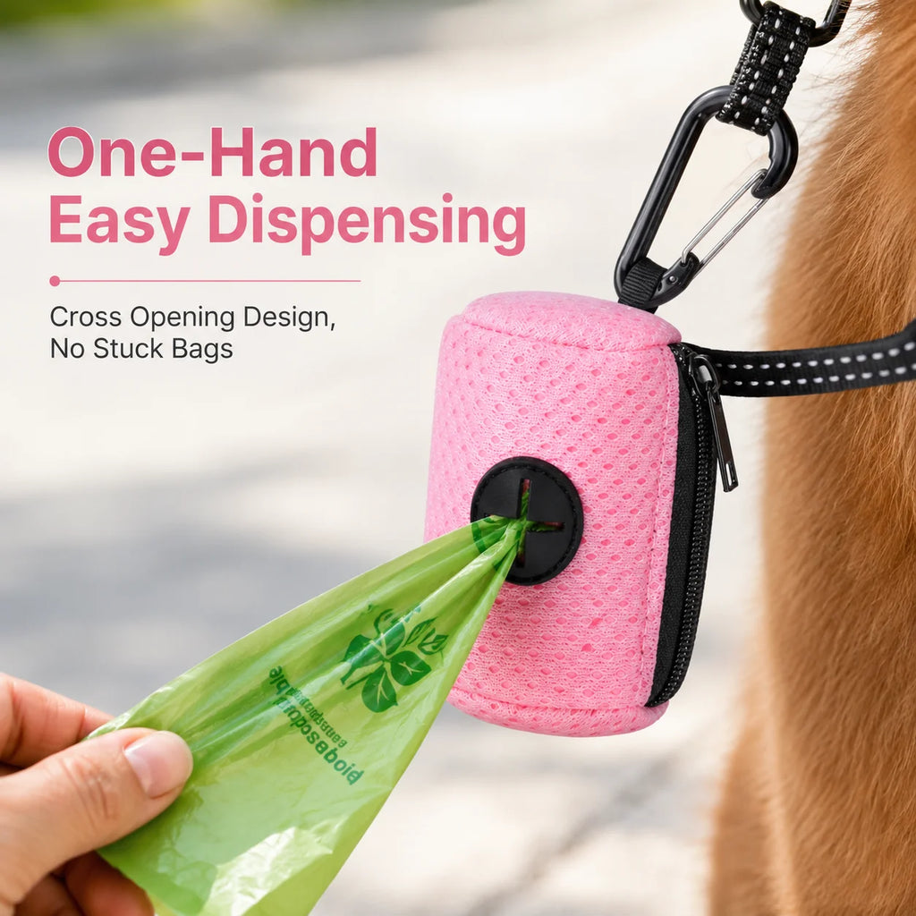 Dog Poop Bag Dispenser Hangingable Dog Poop Bag Holder Poo Bags Dispenser forDogs Walking Garbage Bags Dispensers Pet Supplies