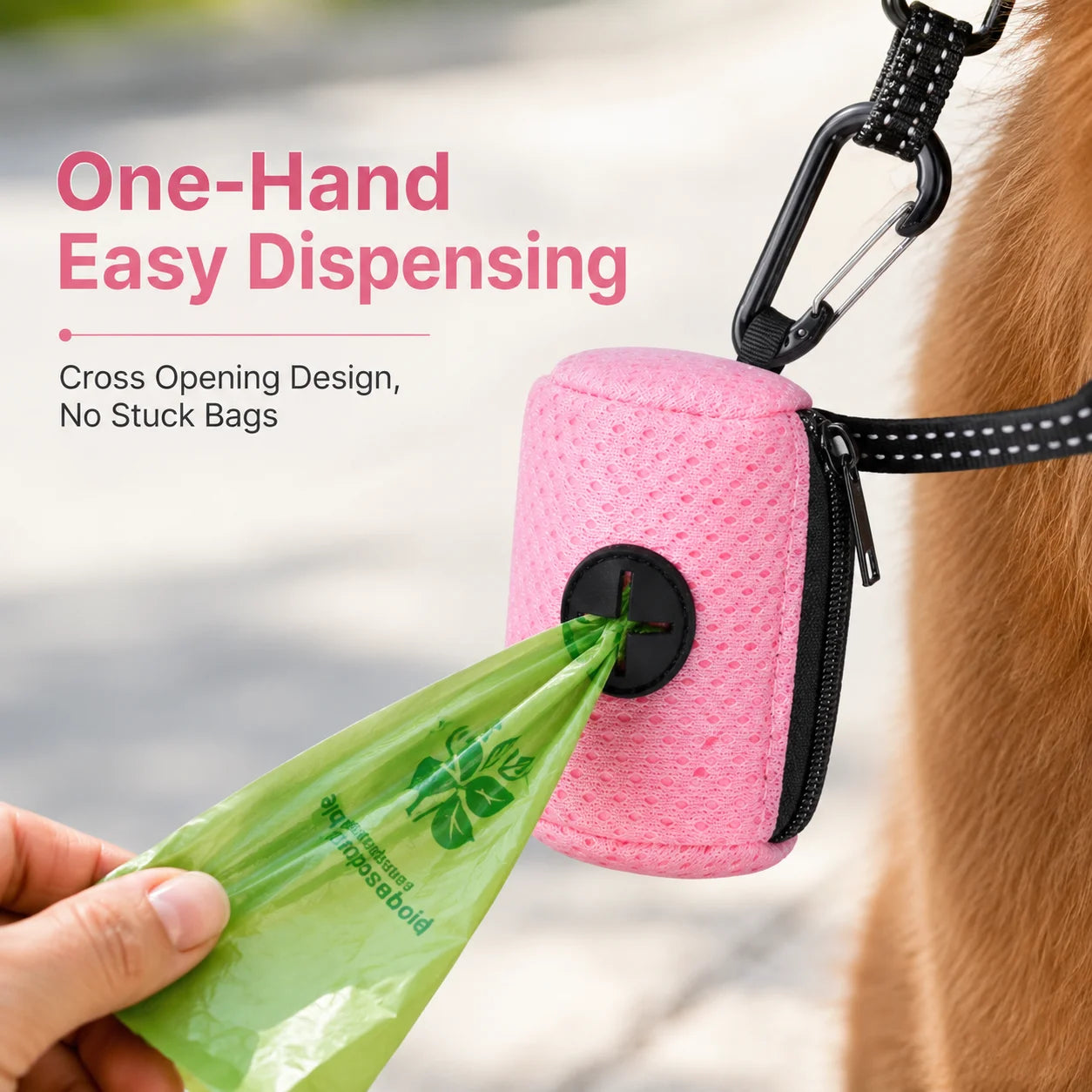 Dog Poop Bag Dispenser Hangingable Dog Poop Bag Holder Poo Bags Dispenser forDogs Walking Garbage Bags Dispensers Pet Supplies
