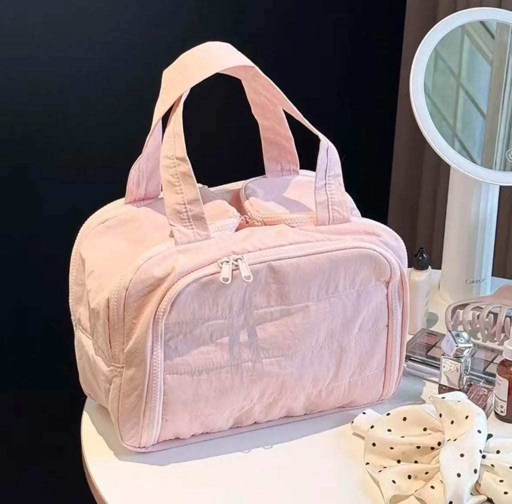 Multi opening makeup bag, suitable for commuting, travel, and home, suitable for makeup and grooming storage