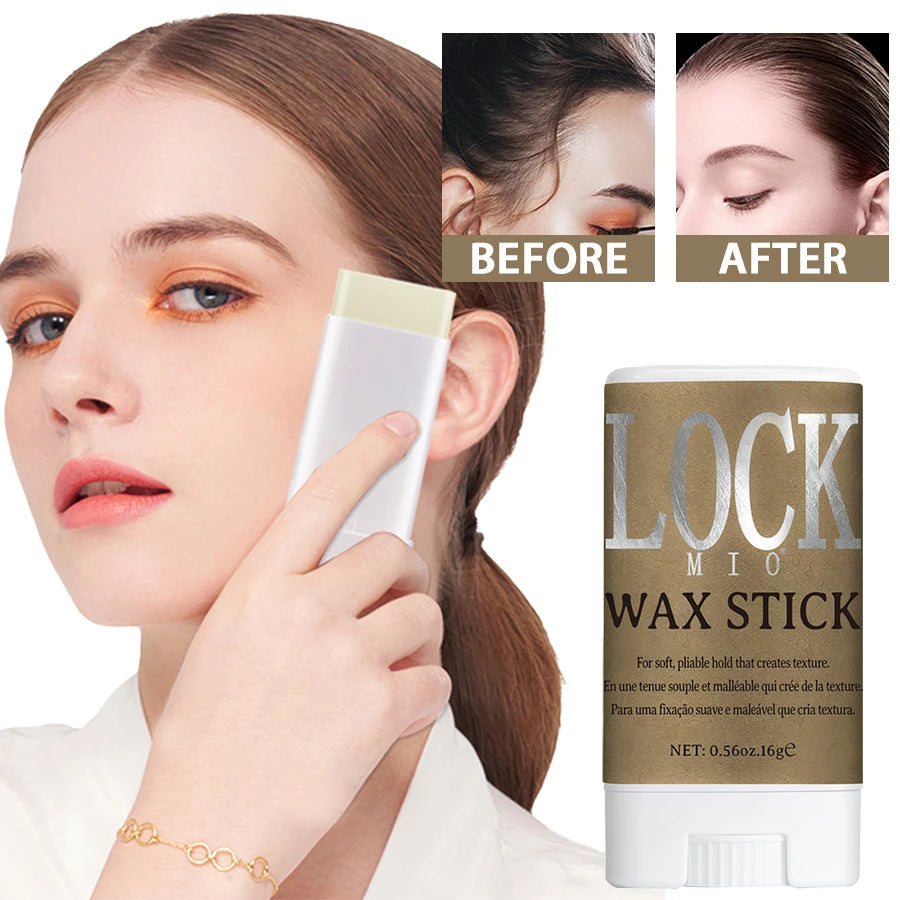 LOCKMIO Hair Wax Stick for Women and Kids Long Lasting Hold Pomade Control Broken Frizz Flyaway Styling Wax for Natural Wigs