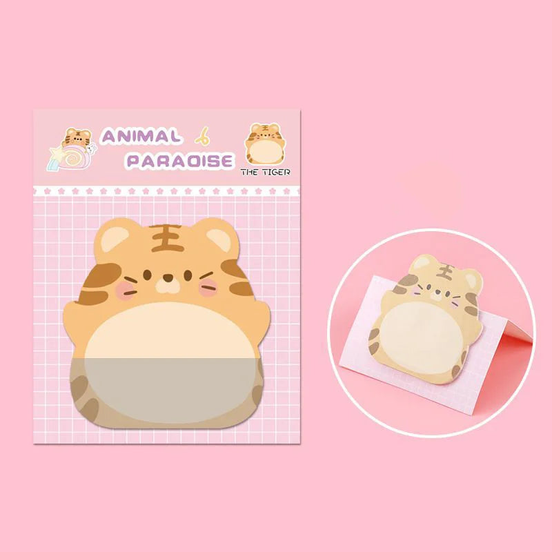 8 pcs/set,1-3-5 set Adhesive Kawaii Cartoon Animals Sticky Notes Notepad Memo Pad Stationery Sticker