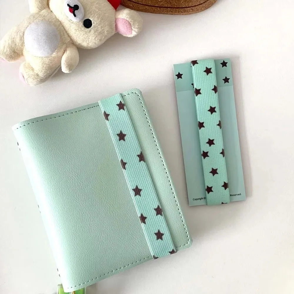 Adjustable Notebook Straps Loose-leaf Notebook Elastic Strap DIY Decoration Band Binding Rope Cute Star Binder Strap