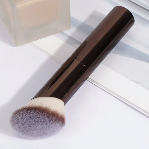 1pc Professional Foundation Brush Set, Beveled Tubular Makeup Brush, Makeup Tools With Soft Fiber For Easy Carrying, Brush For T