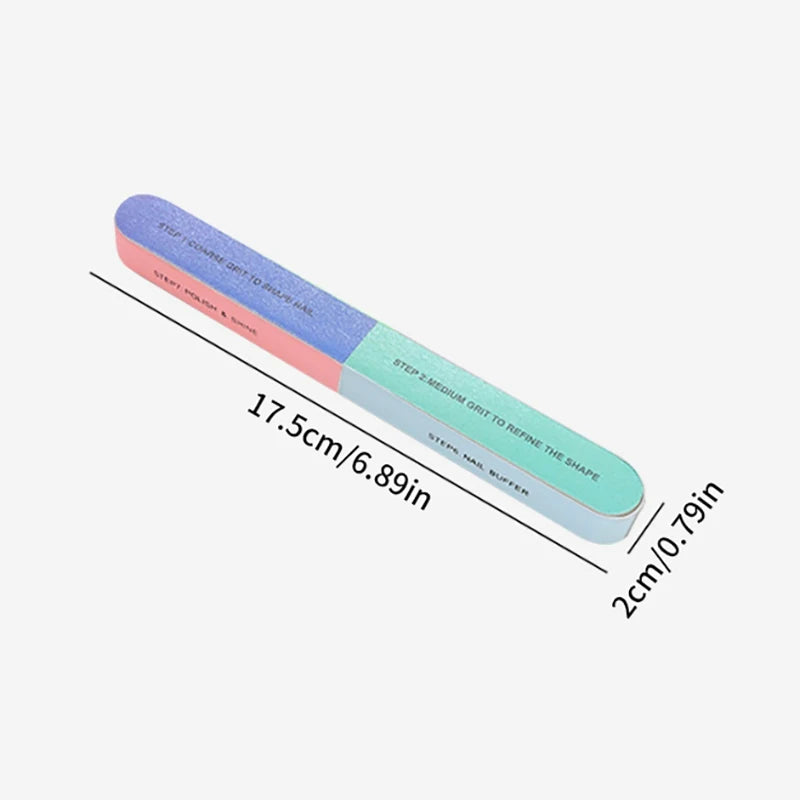 Multi Surface Printed Nail Polishing File 7 Sides Manicure Strip Professional Salon DIY Gel Nail Wholesale Supply