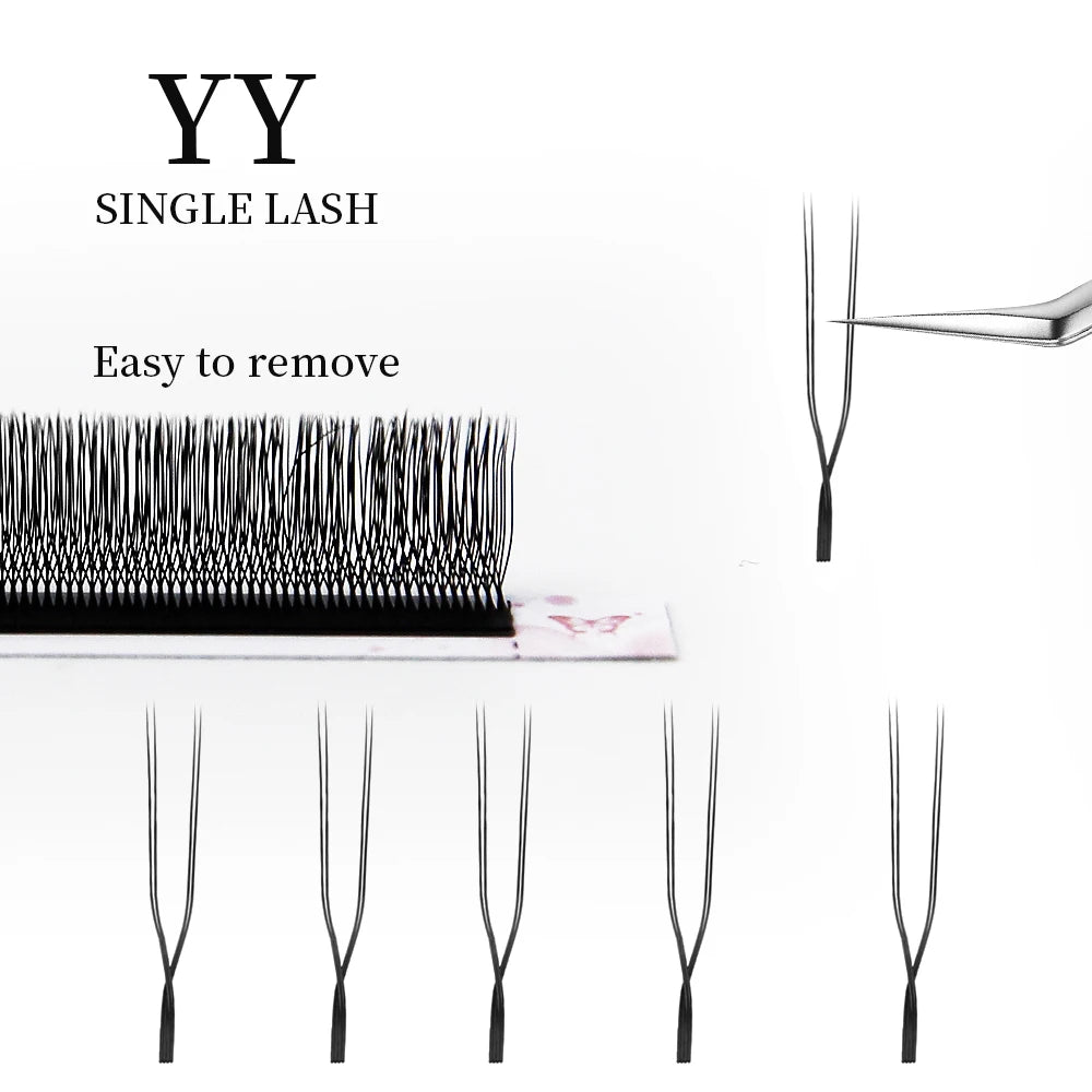 Goddess U Shaped YY 3D 4D 5D Eyelashes Extension Handmade Premium Soft Premade Fan U Lashes Beauty Makeup W Bloom Lashes