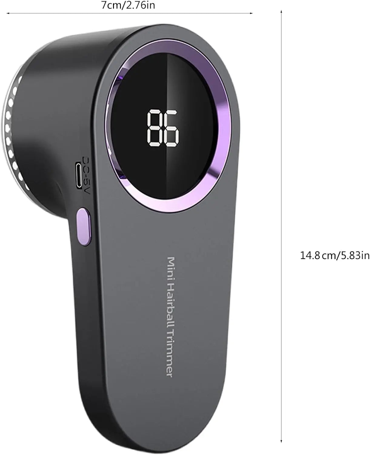 Electric Lint and Pet Hair Remover, High Efficiency Fabric Shaver with Vacuum Storage Bin Portable Clothes Defuzzer for Sweaters