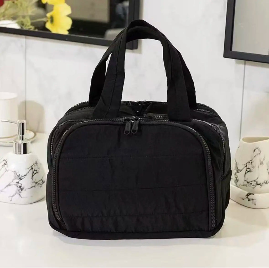 Multi opening makeup bag, suitable for commuting, travel, and home, suitable for makeup and grooming storage