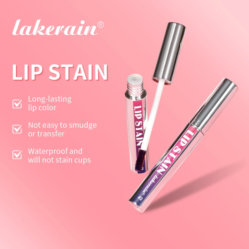 Peel Off Lip Stain 3 Colors Reveal Long Lasting Waterproof Pink Lip Tint Transfer Proof Non-stick Cup Lip Stain Women's Cosmetic