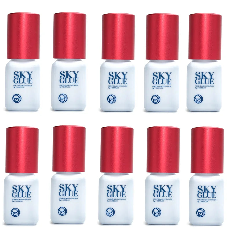 5/10pcs Korea Sky S+ Glue 1s Fast Dry Strong False Eyelash Extension Glue Adhesive Low Smell No Irritation Lash Glue Makeup Tool