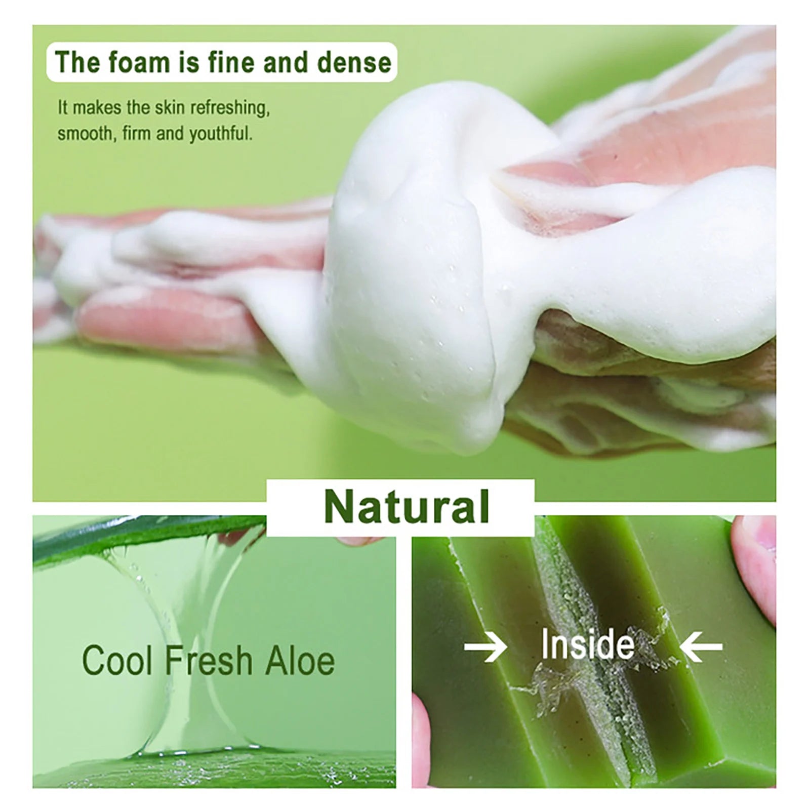 AILKE Aloe Vera Whitening Soap, Remove Acne, Spots, Skin Radiant, Improve Skin Luster, Vegan Bath Wash for All Skin Types, 200g