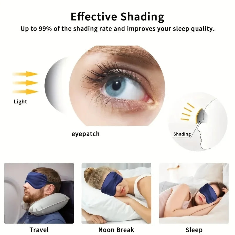 5 soft eye masks, lightweight and comfortable, light blocking and breathable, adjustable sleep goggles for travel relaxation