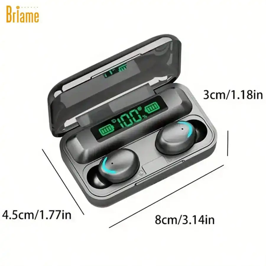 Mini Wireless Earbuds With LED Display, Sports Earphones With Microphone Compatible With All Devices, Gaming Headset With High-Fidelity Sound Quality, 400mAh Battery