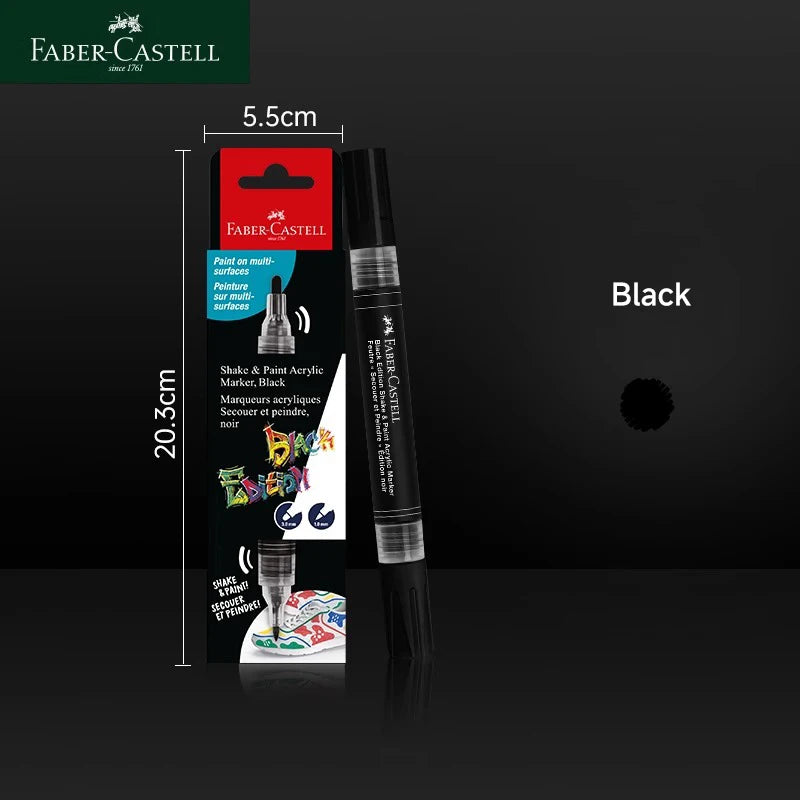 Faber-Castell Boxed Double-ended Acrylic Pen Waterproof Soft-Bristled Marker Pen DIY Hand-painted Ceramic Graffiti Painting Pen