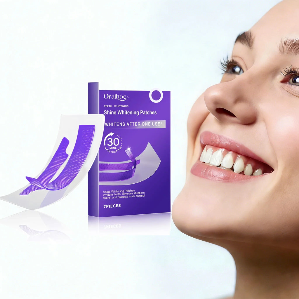 Purple Teeth Whitening Strips Brighten Tooth Remove Plaque Stain Cleaning Oral Hygiene Reduce Sensitivity Bleaching Dental Tools