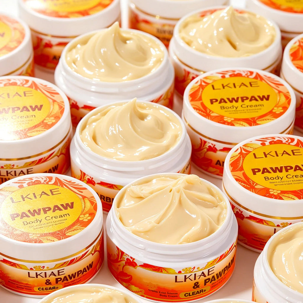 LKIAE Pawpaw Lightening Body Cream, With Carrot Oil, Deeply Moisturizing, Smooth Skin, Anti Dark Spots, Hyperpigmentation, 200ml