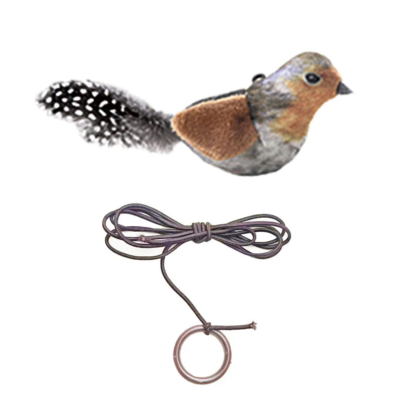 Hot lifelike Bird Vivid Cat Toys Pet Catnip Simulation Molding Cat Teaser with Feather Soft Plush Fabric Toys for Kitten