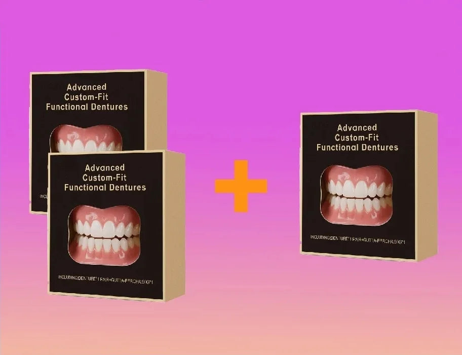 False Teeth Silicone Kit Orthodontic Fake Tooth Soft Comfortable Dentures Oral Hygiene Care Upper Lower Veneers Denture Set