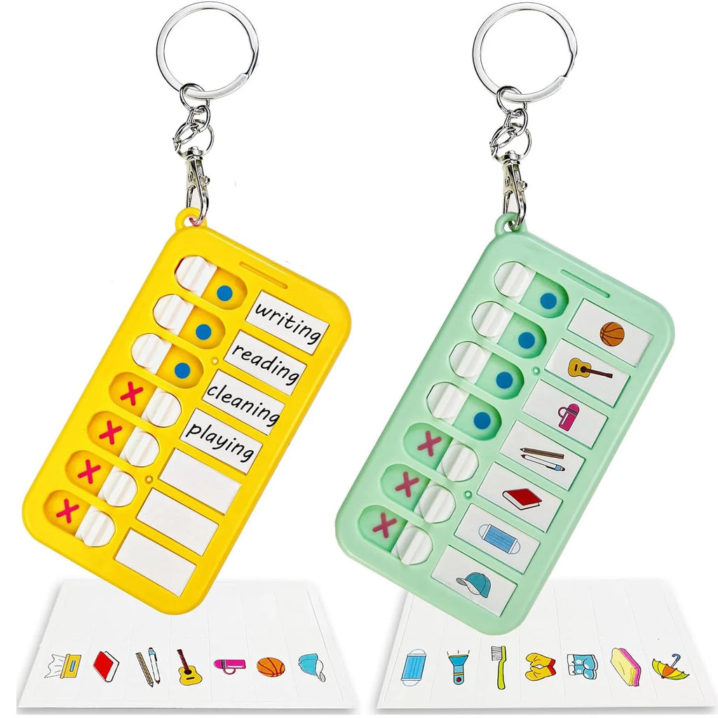 Portable Daily Plan Board Home Chore Chart Keychain Daily Schedule Keyring Chore Chart Key Chain Planner To Do List Chart Board