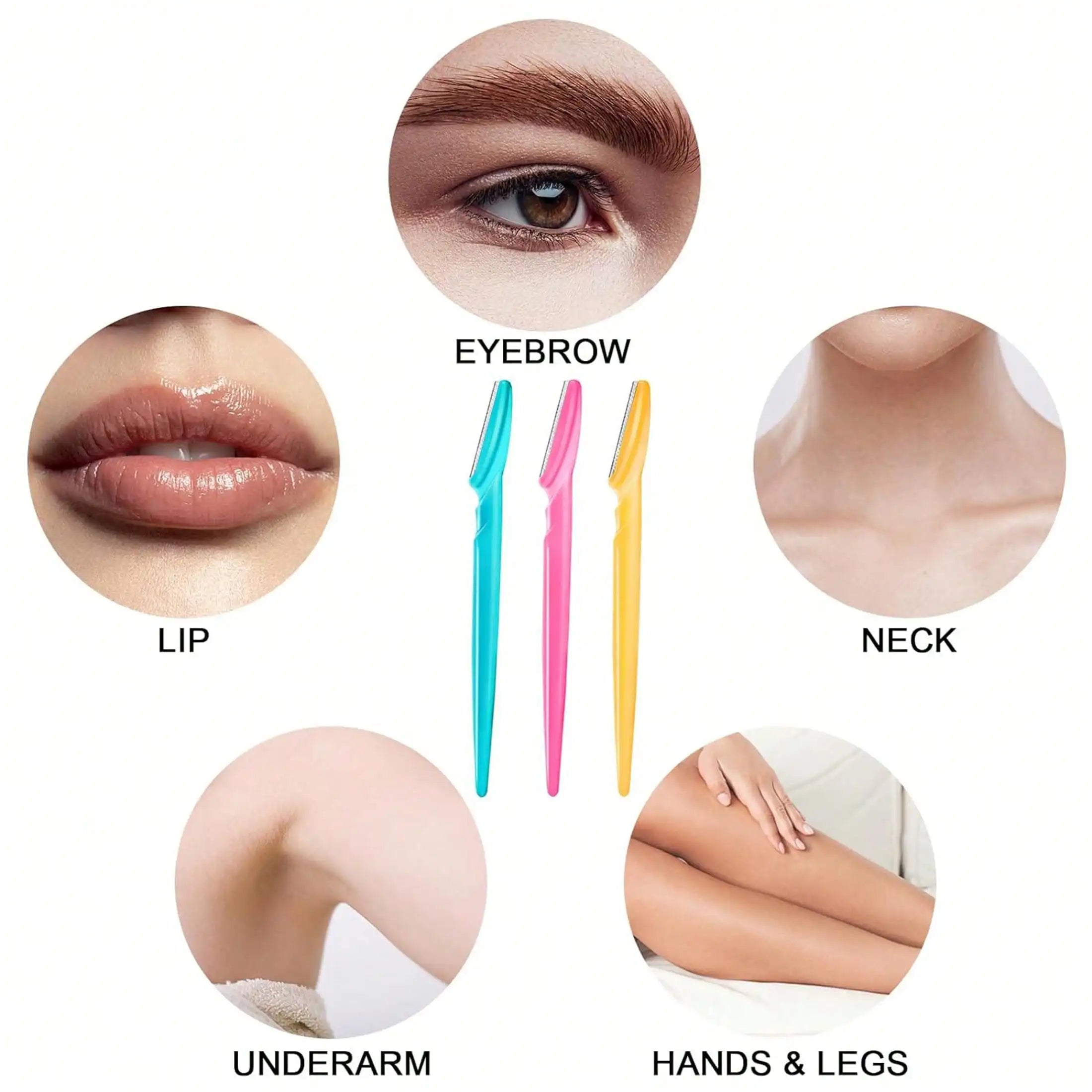 5/10/30 Pieces Set Of Eyebrow Trimmer, Eyebrow Trimmer, Long Handle Trimmer, Eyebrow Trimmer, Beauty Tool, Used For Shaping And Trimming Eyebrows, Exfoliating And Exfoliating Tools, Razors, Precision Exfoliating Tool Eyebrow