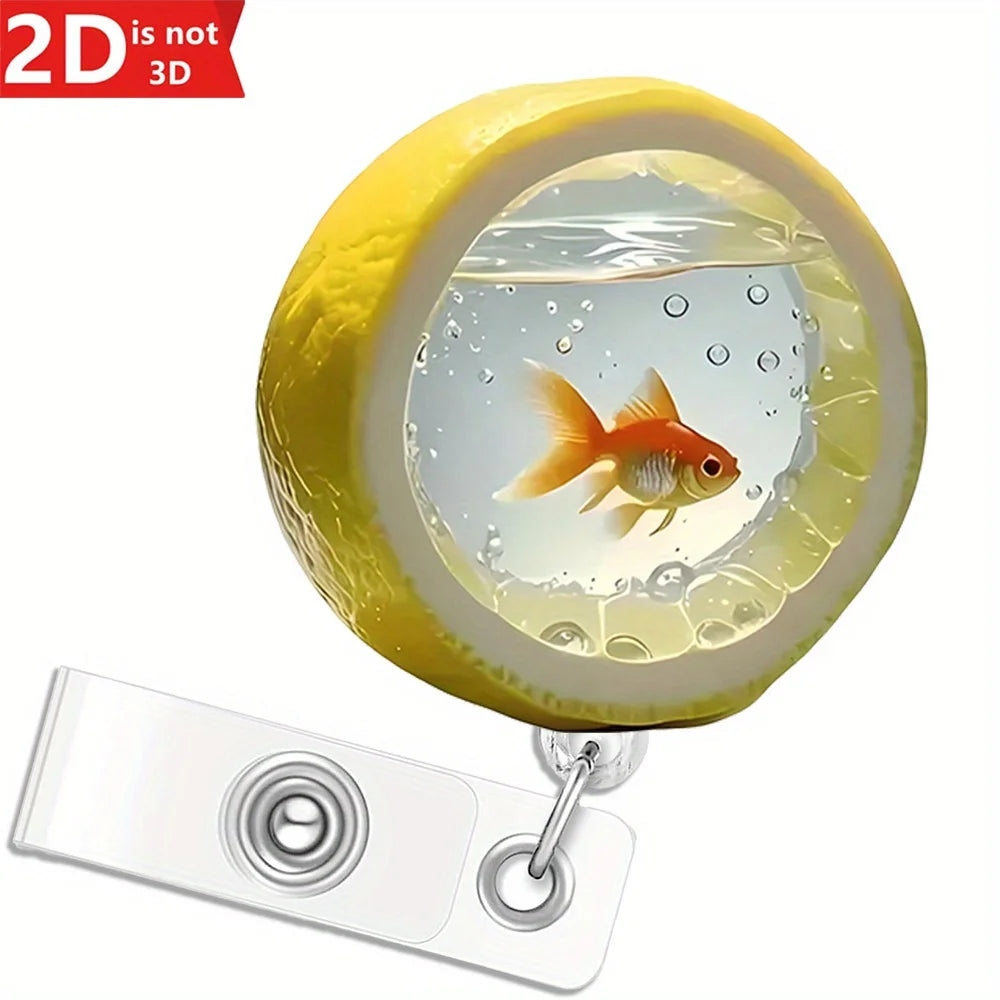 2D Creative Badge Reel - Expandable ID clip for nurses, teachers, and healthcare workers.