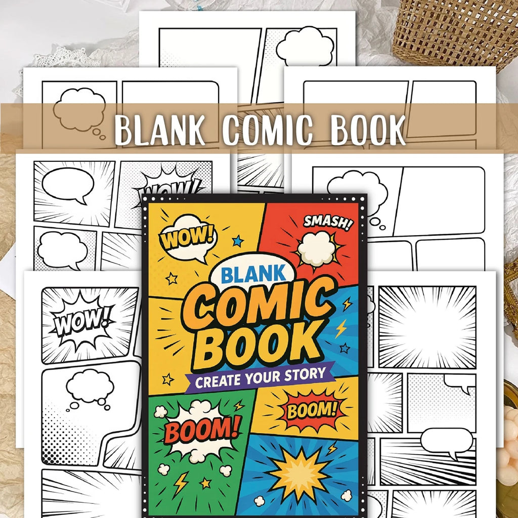 30 Sheet Manga Sketchbook Blank Comic DIY Drawing Book Multiple Template Speech Bubbles Graphic Novel Creation Drawing Book Tool
