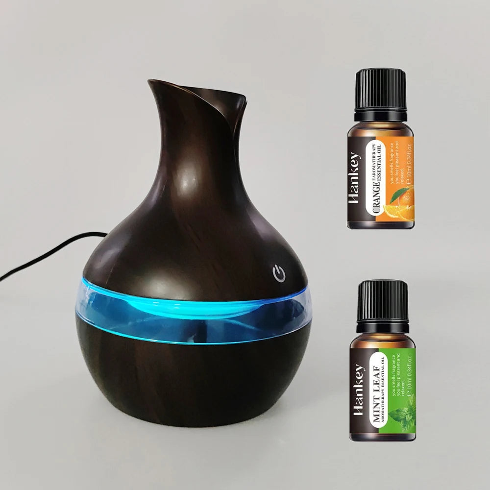 Mini USB Diffuser Air Humidifier with 7-Colors LED night light Aromatherapy Diffuser 300ml Cool Mist Maker for home bedroom