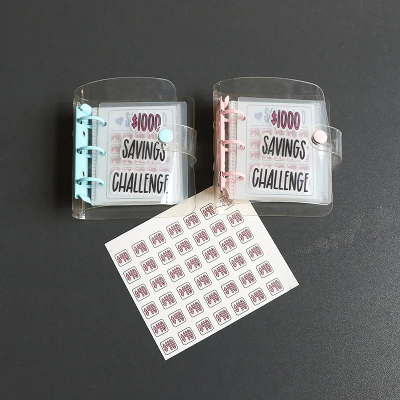 1000 Savings Challenge Binder , Money Saving Binder, Savings Challenges Book with Envelopes, Envelope Savings Challenge, Mini Bu