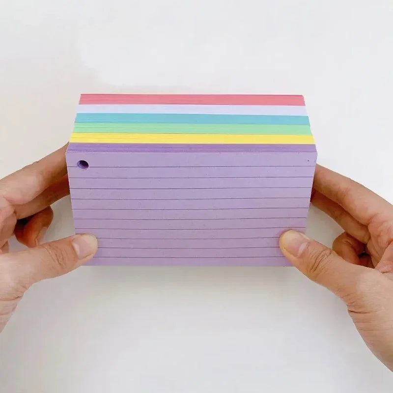 1Pcs Binder Horizontal Line Memo Book Loose-Leaf Index Cards Flash Cards Small Revision Cards for Study Office NotePads