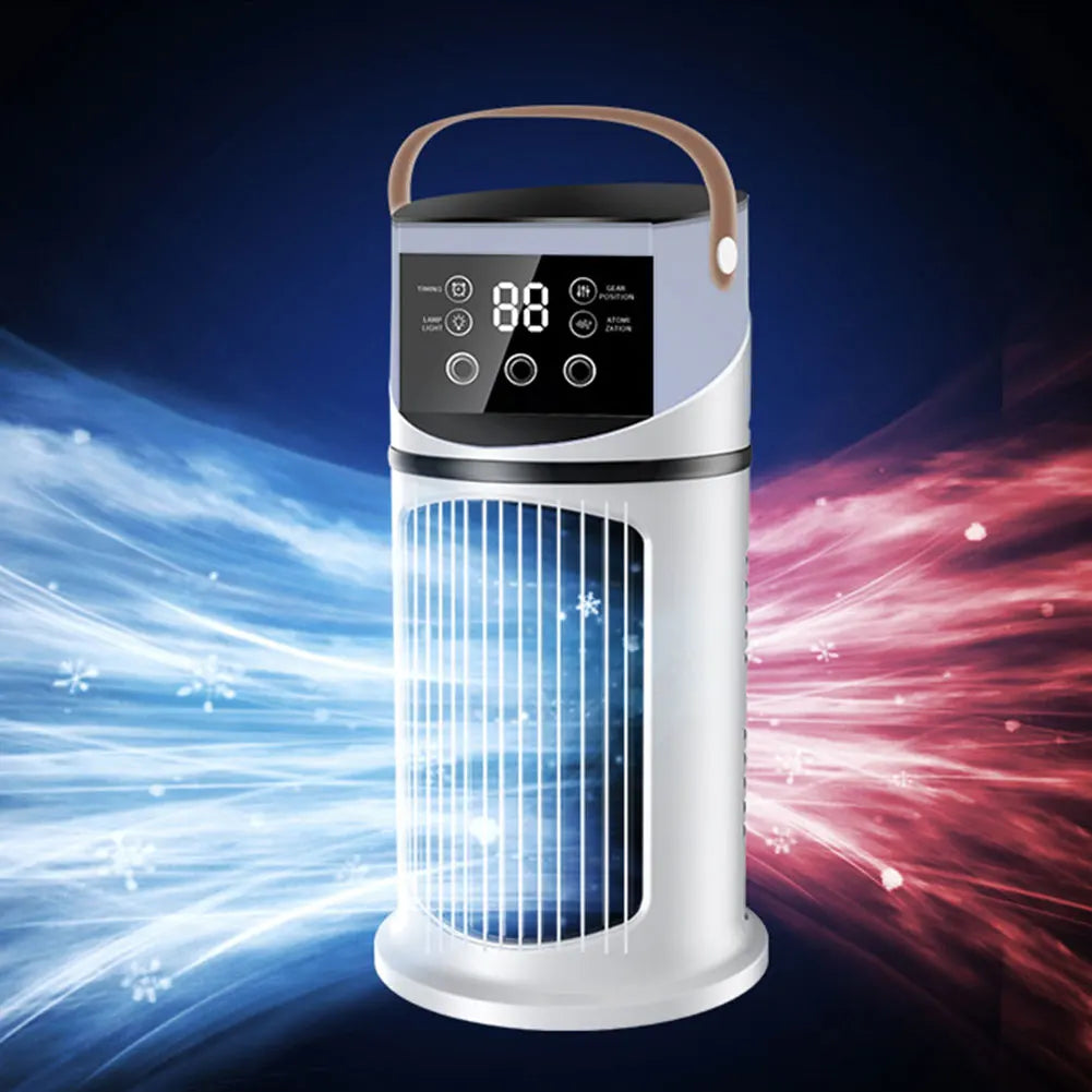 Water Cooling Fan Air Conditioner Adjustable Speeds Timer Personal Fan Air Cooler With Humidifier for Bedroom Living Room Office
