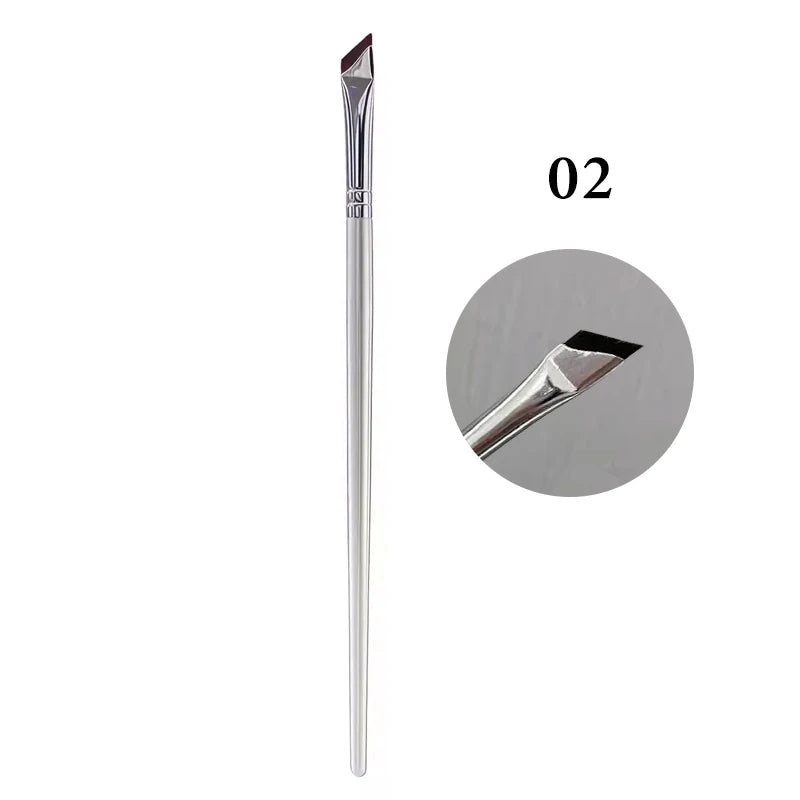 Sickle Eyeliner Brush Diagonal Eyebrow Brushes Blade Brush Undereyelid To Sleeping Silkworm Detail Brush Ultra-thin Makeup Tools