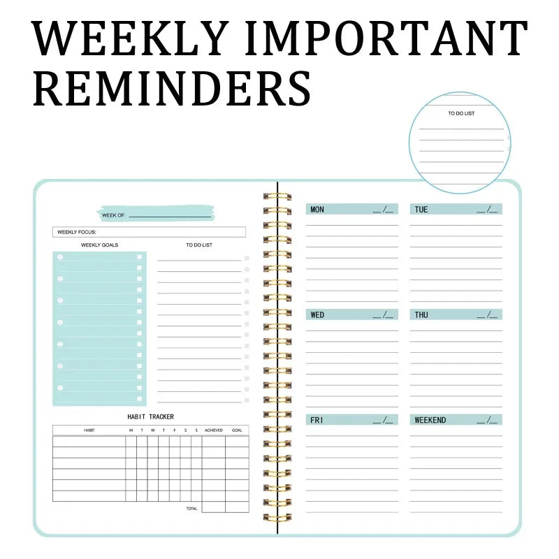 2025 Weekly Planner Agenda Notepad A5 Notebook 52 Weekly Planner Schedule Stationery School Office Supplies Stationery
