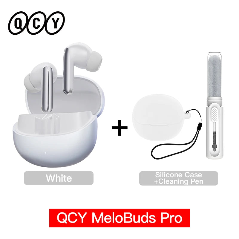 QCY MeloBuds Pro ANC Bluetooth 5.3 Earphones Wireless 46dB Hybrid ANC Hi-Res LDAC Earbuds 6 Mic Headphones 34H In-Ear Detection