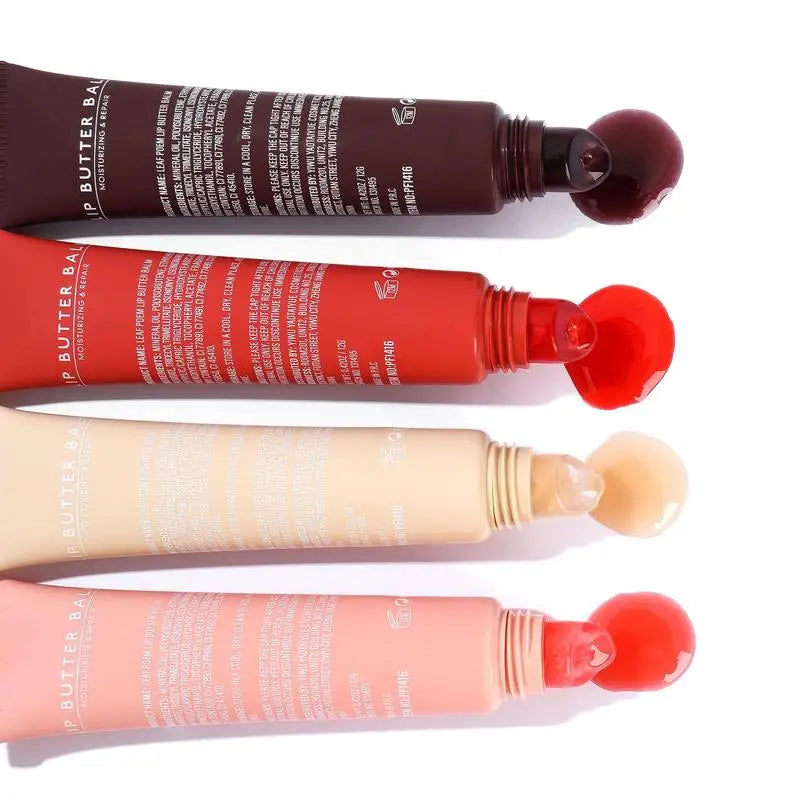Lip Butter Balm Moisturizing Crystal Lip Balm Oil Jelly Lipgloss Liquid Lipstick Lip Tinted Brown Sugar Cherry Pink Lips Makeup