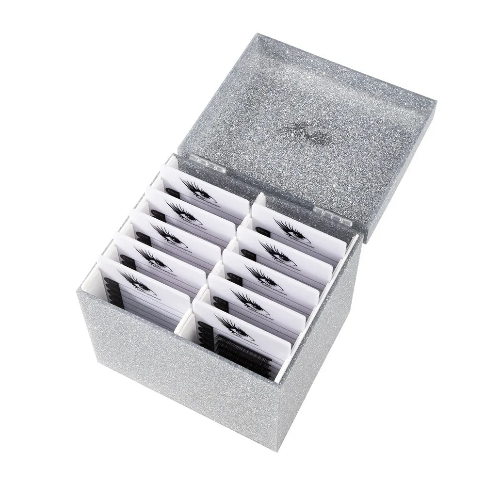 False Eyelash Storage Box 5 Layers Acrylic Pallet Lash Holder Pallet Individual Eyelash Extension Glue Display Stand Makeup 2029