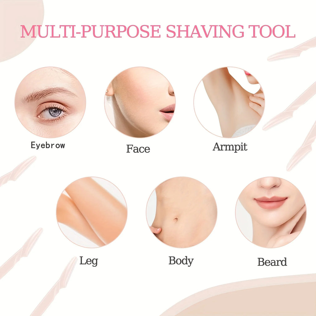 Eyebrow Trimmer 12/30/40/66PCS Brown Eyebrow Razor Safe Face Body Hair Removal Shaver Blades Woman Eyebrow Shaping Knife Razors