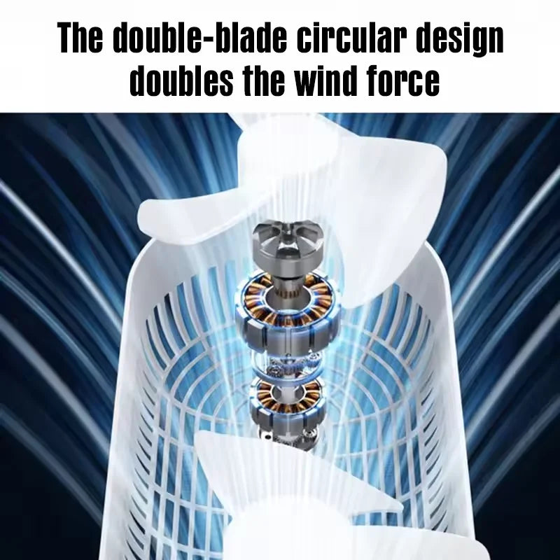New Upgraded Large Battery Dual Motor Portable Fashion Desk Fan, Office, Travel, Camping, Outdoor RV Portable USB Fan air conditioner bladeless fan