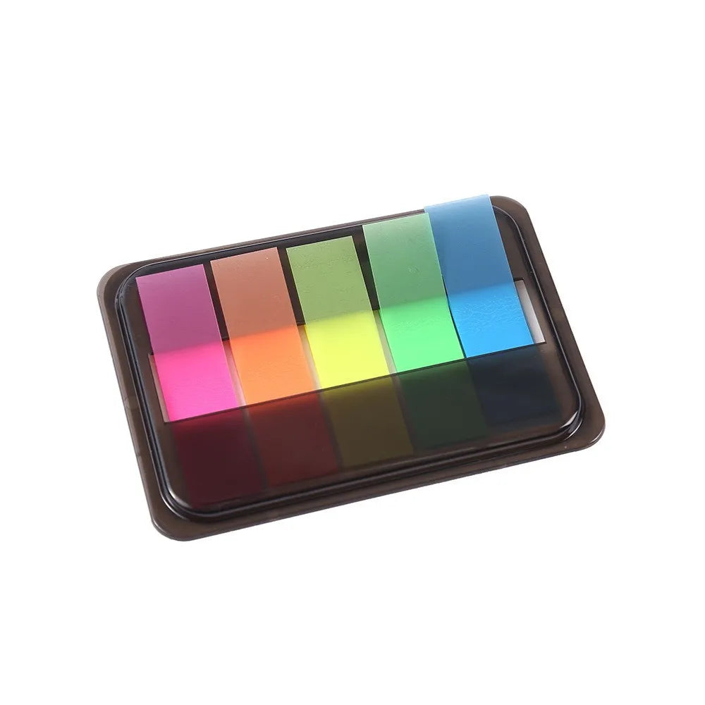 Box Transparent Fluorescent Index Tabs Pet Classification Flags Sticky Note for Page Marker Planner Stickers