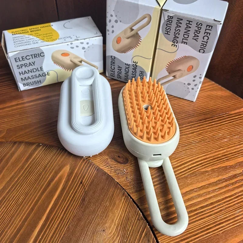 Cat Dog Electric Spray Massage Soothing Comb Single Button Spray Anti Loose Hair Comb Bathing Deshedding Brush Design Efficient