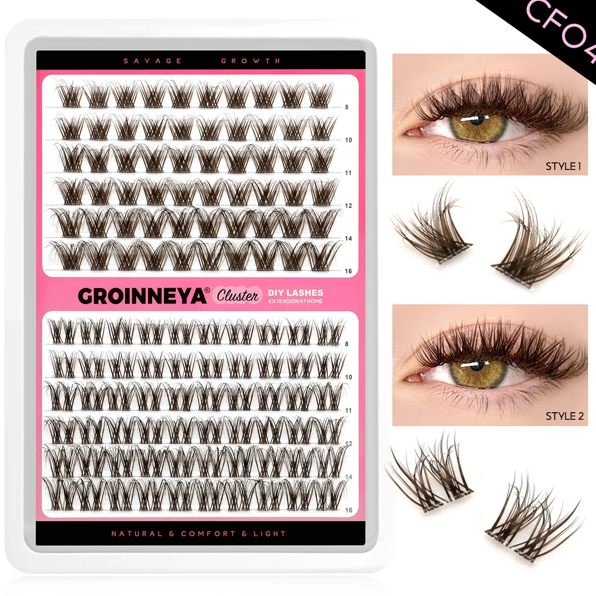 Lash Clusters Set DIY Lashes Extension Kit Individual Eyelash Extension Kit Full Set Lashes Kit with Lash Bond and Seal Makeup