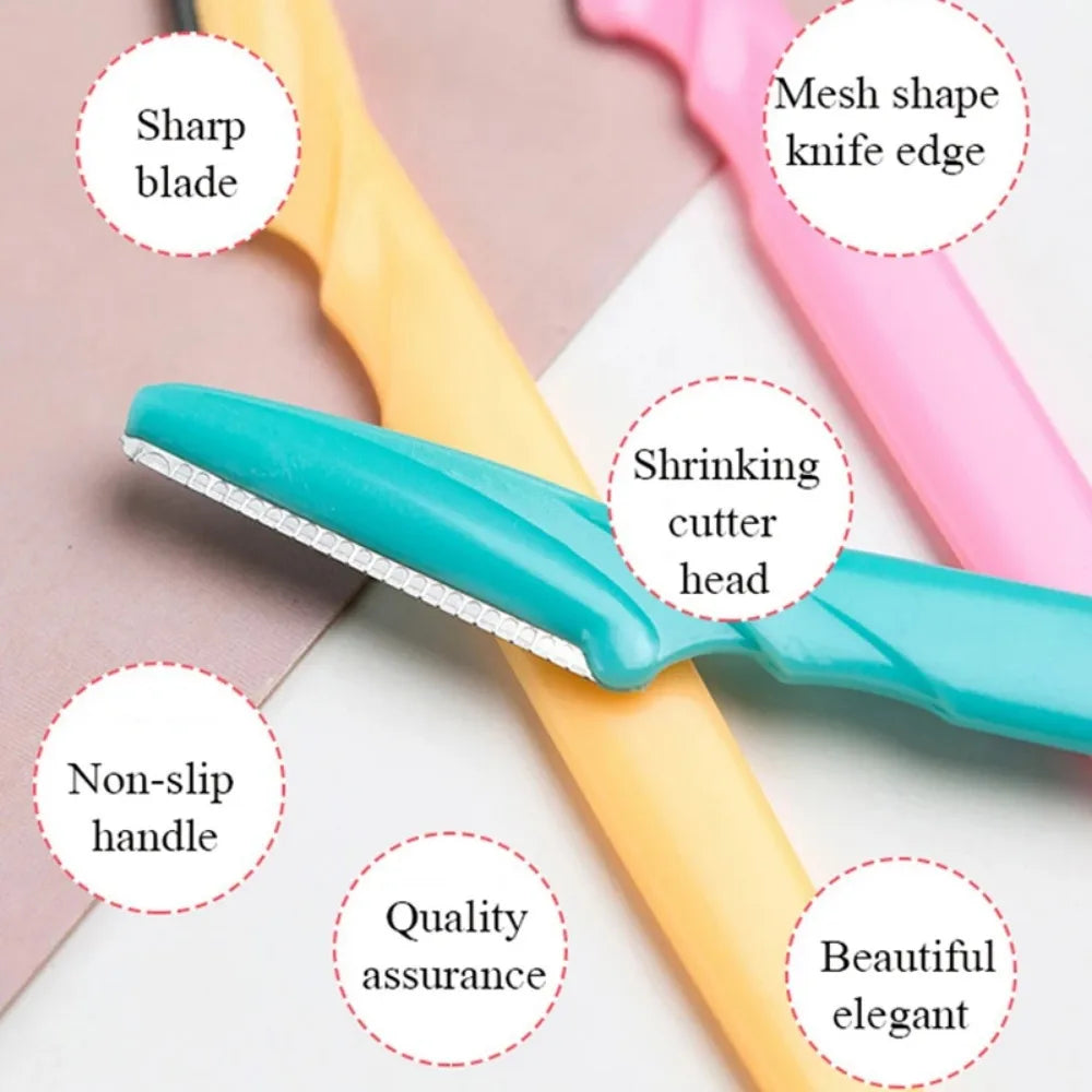 KSHBO New 2025 Eyebrow Razor for Women, 10Pcs Dermaplaning Tool for Face Professional, Face Razor for Women Facial Hair Remover