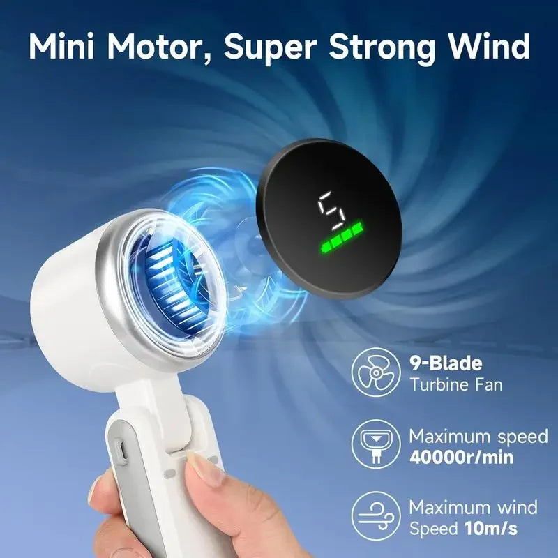 3-in-1 Fan, 5-speed, 3600mAh Rechargeable Lithium Battery, USB Charging, Travel Mini Fan