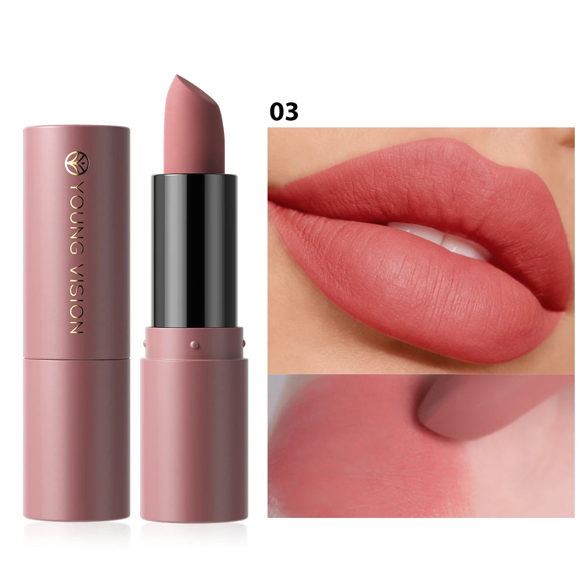 matte lipstick full and rich colors natural moisture comfortable fine and smooth texture long-lasting and easy to apply