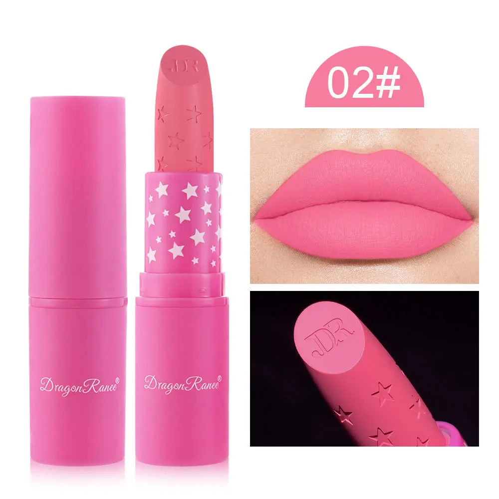 Nude Pink Lipstick Stick Waterproof Sexy Rose Red Velvet Matte Lipstick Lasting Non-stick Cup Lip Gloss Lips Makeup Cosmetics