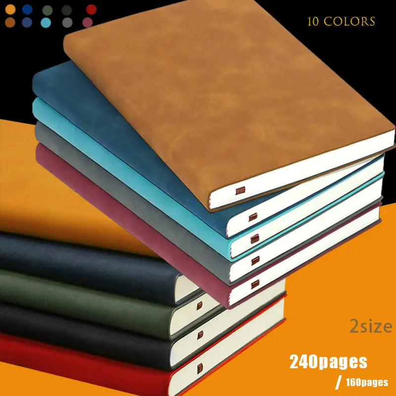 A5 A6 Sheepin Notebook Leather Office Journal Diary Notepad Stationery Student Class Lined NoteBook 160 Pages/240 Pages
