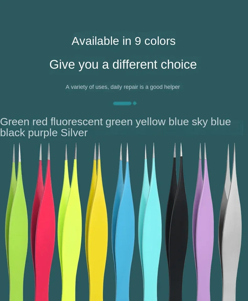 New Super Pointed Acne Clip Acne Needle Grafting Eyelash Clip Blackhead Clip Fake Eyelash Tweezers Feauty Tool  Lash Tweezers