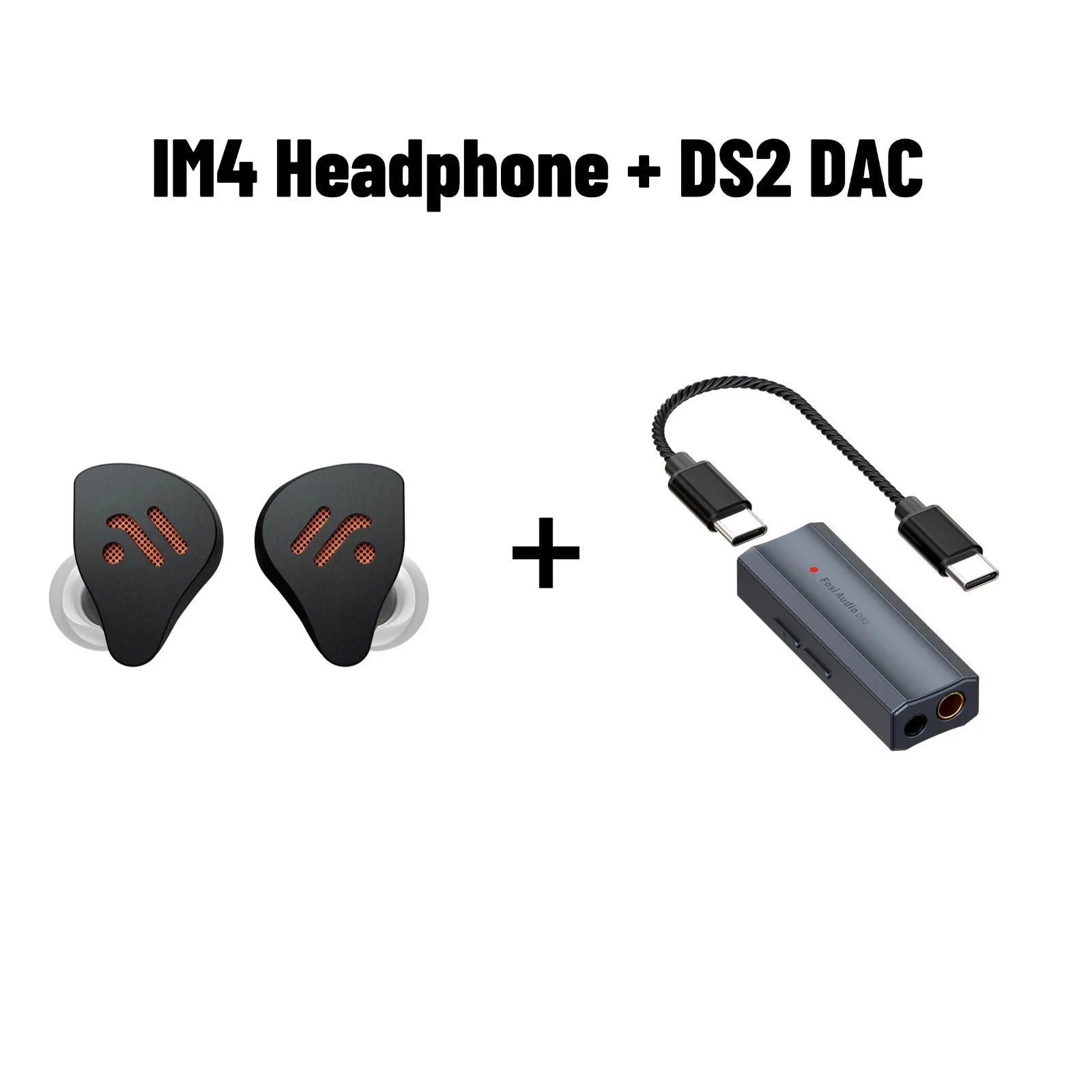 Fosi Audio DS2 Mini Audio USB DAC Dongle Headphone Amplifier DSD Decoder Amp Support 32bit/384kHz with 3.5MM & 4.4MM Balanced